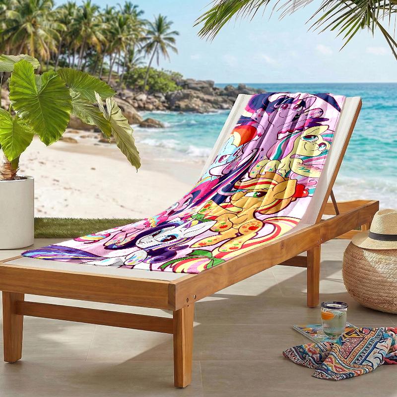 Little Pony Fashion Beach Towel: Ideal for Summer Adventures Soft, Absorbent and Quick Drying Suitable for Swimming and Bathing