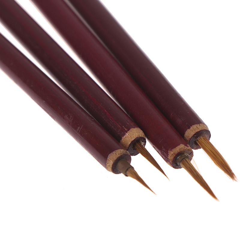 Tırnak Araçları Bambu Saplı Nail Art Resim Fırçaları Tırnak Astar Fırçası Kalem Macinure