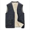 Lamb Wool Thermal Vest Large Size Vest V-neck Men's Jacket Vest Men's Autumn and Winter Men's Velvet Vest