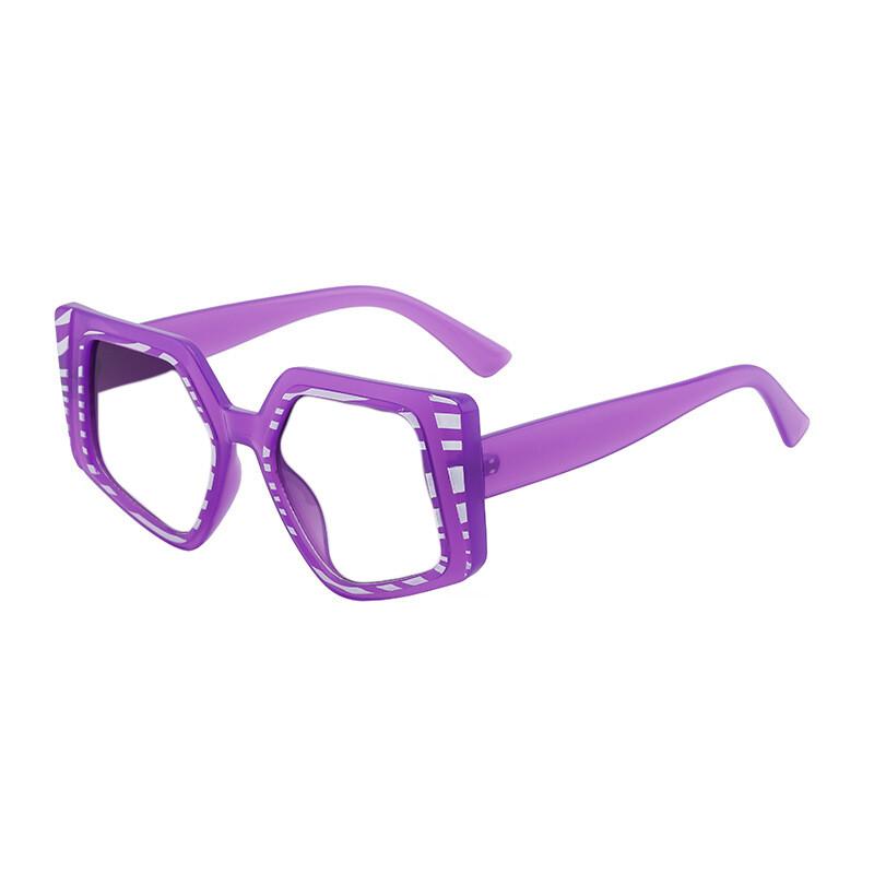 Unique Black White Irregular Square Reading Glasses Women Fashion Thick Frames Computer Eyewear Goggles