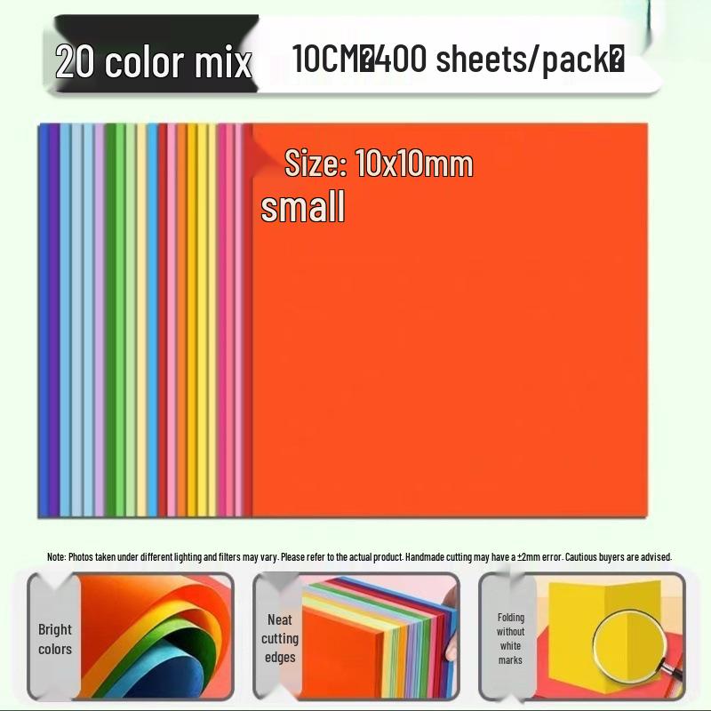 Origami Colored Paper Set for Elementary Students - Crafting and Paper Cutting for Children