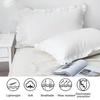 Cotton Pillowcase Solid Color Ruffle Edge Cushion Covers Decorative Soft And Breathable Rectangle Durable Fabric Bedding