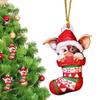 Christmas Tree Decoration Pendant Cute Puppy Acrylic Dog Ornament New Year Christmas Gift Festive Party Supplies For Home