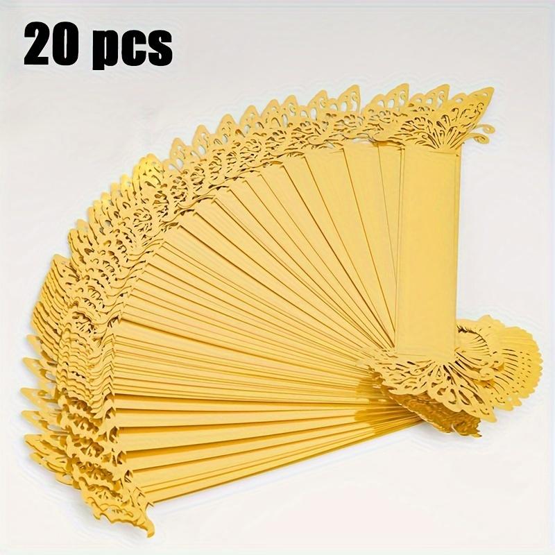 20 Pcs Reusable Butterfly Napkin Rings - Ideal for Wedding Table Decor, Laser-cut Foil Paper Napkin Holders and Decorative Towel Buckles