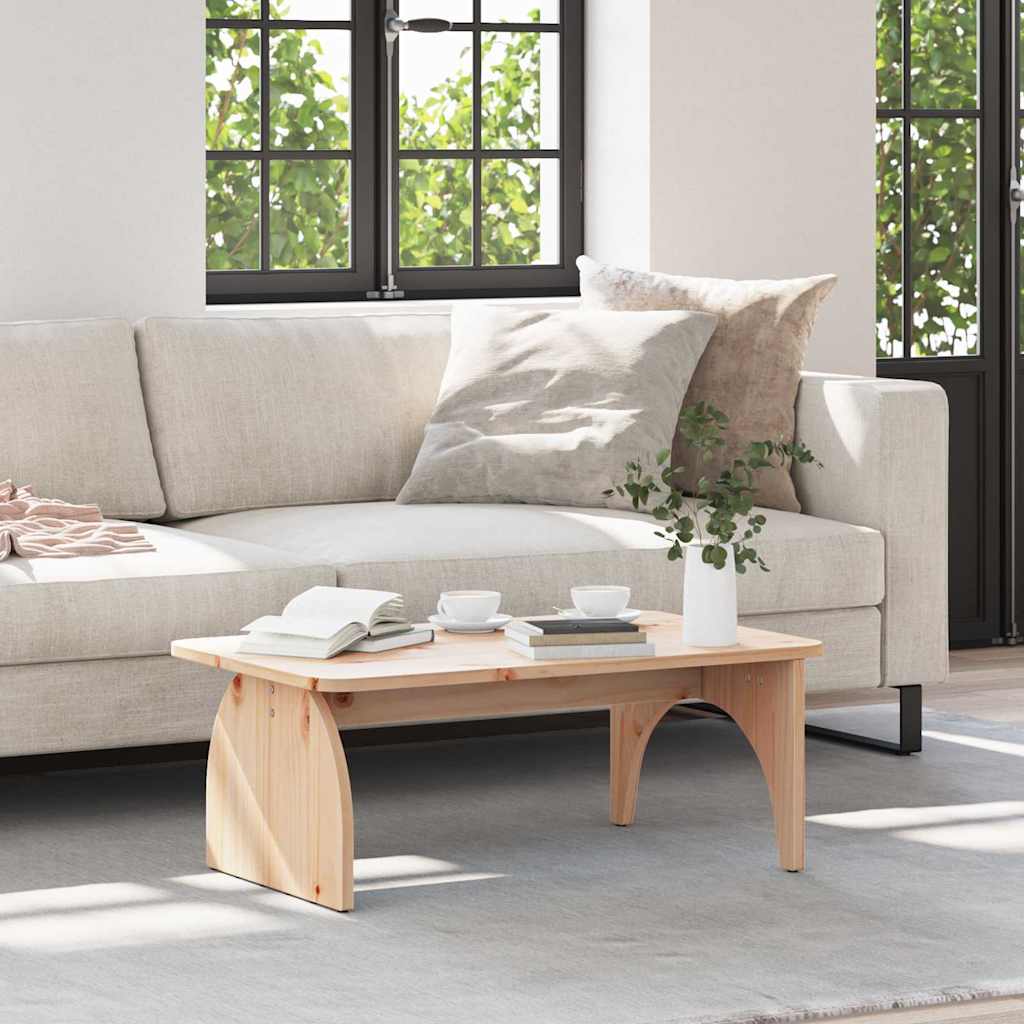 Natural Coffee Table 80 x 50 x 31 cm Solid Pine Wood