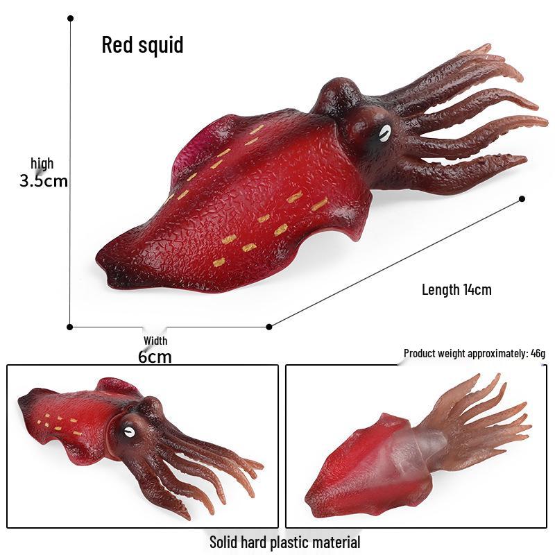 Marine Life Toy Set: Squid, Octopus & Jellyfish Figurines for Kids