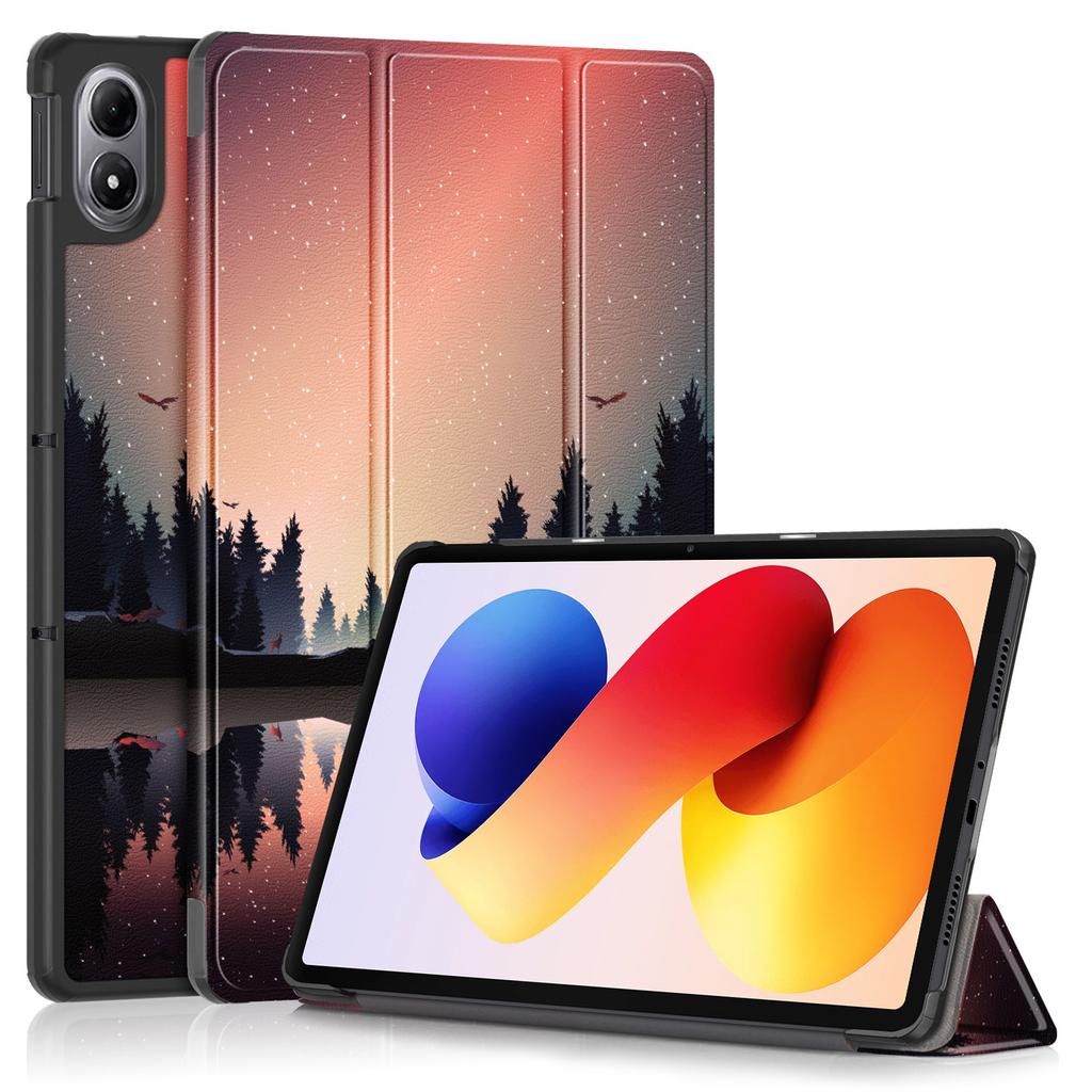 Case For Xiaomi Redmi Pad 2 Pro 12.1 Inch 2025 Leather Triple Fold Magnetic Cover Funda For POCO Pad M1 12.1" With Auto Sleep