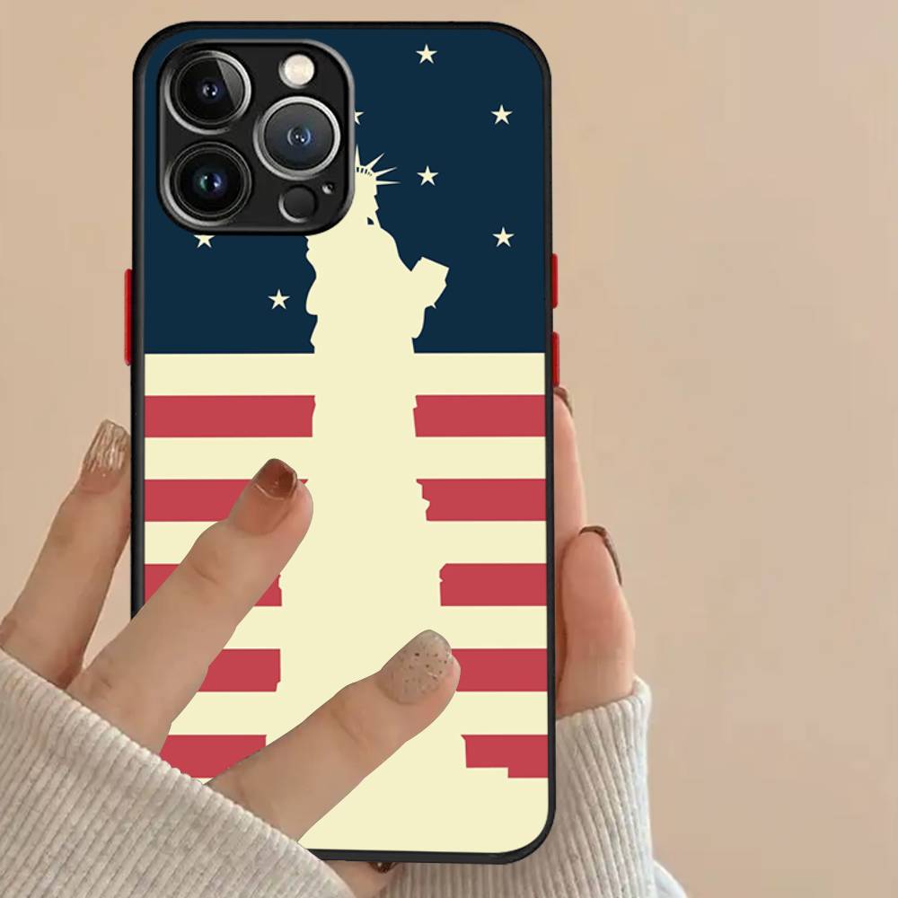 USA & UK Flaggen Hülle Für iPhone X XR XS 11 12 13 14 15 16 pro MAX mini Handyhülle Matt stoßfest