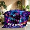 Custom Name Personalized Jinx League of Legends Print Blanket, Home Decor, Bedroom, Sofa, Camping, Couch, Gifts for Birthday Christmas