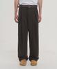 NOISE Wool Flannel Slit Wide Slacks - Brown