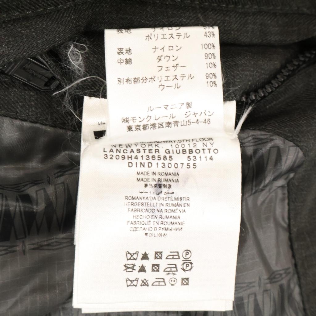 MONCLER [xWHITE MOUNTAINEERING] Domestically-authorized LANCASTER quilted hooded down jacket Jacket 1 charcoalUsed