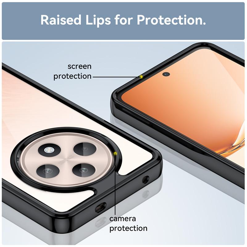 For OPPO Reno12 F Case OPPO Reno12 F FS 5G Reno12 F 4G Cover Bumper Shockproof Clear PC TPU Phone Back Cover For OPPO Reno12 F