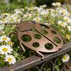Ladybug Garden Ornament Metal Decor for Outside, Cute Ladybugs Yard Art Lawn Patio Ornaments, Wall Sculptures & Statues, Outdoor Fence Decorations