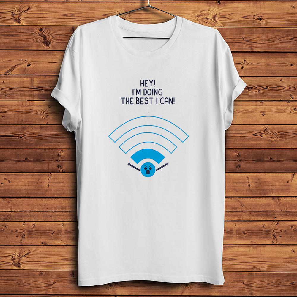 

Angry WiFi Poor Signal Wifi Funny Joke TShirtCasual Short Sleeve TShirt Unisex TeestreetwearNocrack Breathable Printing S