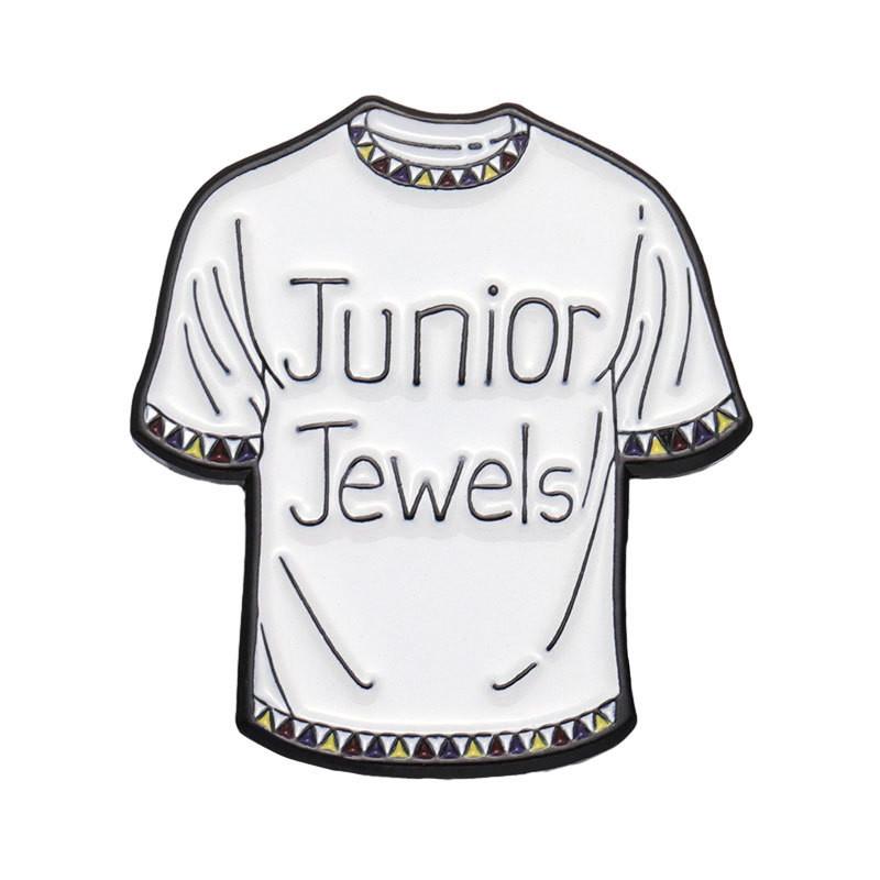 

Stylish Cartoon Inspired Geometric Letter Badge Music Series Guitar Design Metal Brooch Accessory For All Ages XZ9145