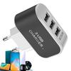 USB Charger Block Multiple Ports 3 Ports Wall Adapter Portable Charger Glowing Intelligent USB Plug For Smartphone EU Plug
