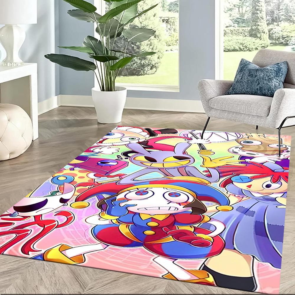 Digital Circus Area Rug Perfect For Kitchen Dining Room Balcony Foyer Antislip Rug Anime Office Decor Perfect Gift For Friends Family
