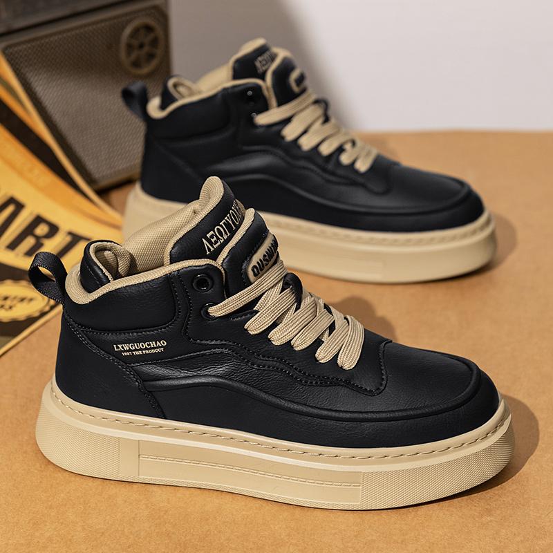 

Мужская повседневная обувь, рабочая обувь на шнуровке с толстой подошвой, мужская обувь для работы на открытом воздухе, высококачественные ботинки для походов на осень и зиму 44