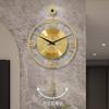 Luxury Metal Swinging Wall Clock Minimalist Living Room Clock Mural Watch Restaurant Mute Number Quartz Clock Room Decoration