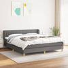 Maison Exclusive - Bettlattenrost mit Matratze Dunkelgrau 180x200cm Stoff