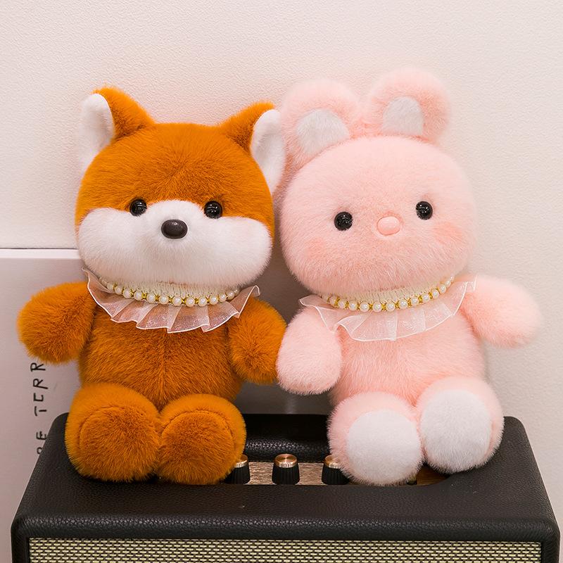 Cute running bear doll creative running fox cat otter plush toy 8 inch doll machine doll