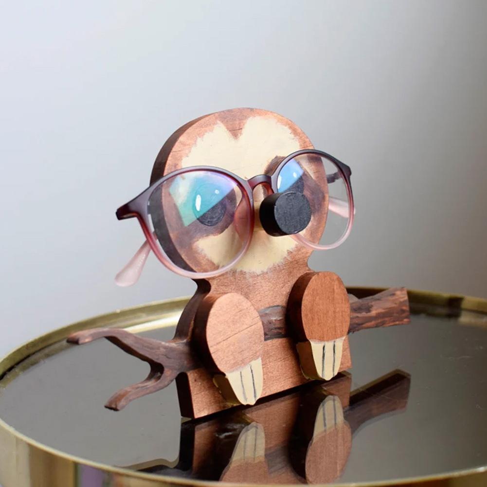 1/3pc Cute Animal Glasses Holder Rack Cartoon Cat Fox Sloth Dog Sunglasses Holder Display Stand Showcase Home Office Desk Decor