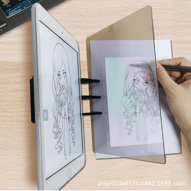 Universal Mobile Phone Tablet Sketch Drawing Board Stand with Projection for Copying Drawings.