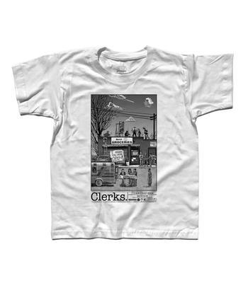 T-Shirt Enfant Clerks Vendeurs Dante Randal Silent Bob Pio Bernardo Film Culte