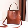 2026 Embossed Crocodile Pattern Women's Shoulder Bag – Stylish, Elegant Bucket Handbag