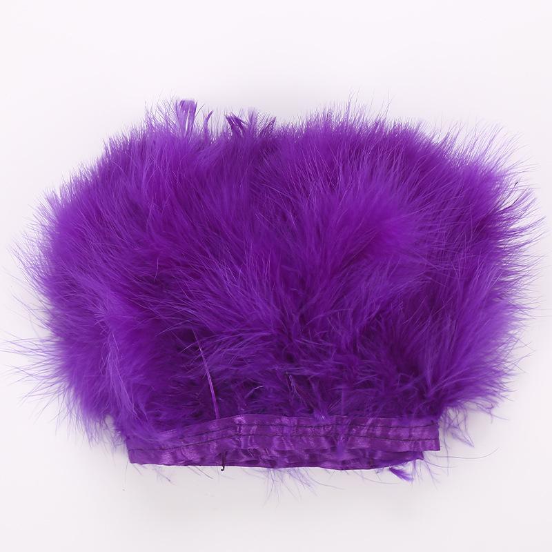 Full Velvet Turkey Feather Cloth Edge Diy Feather Headdress Corsage Decorative Material Feather Clothing Accessories