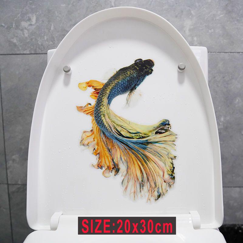 

Красивые наклейки для ванной и туалета с рыбками Современные декоративные наклейки для дома Водонепроницаемая самоклеящаяся наклейка