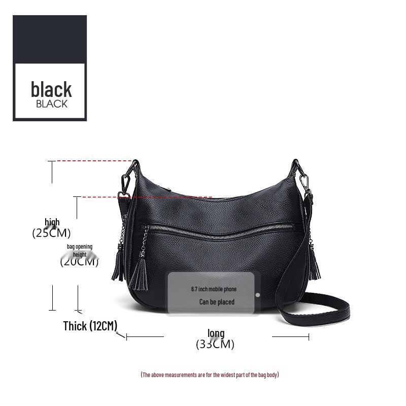 High-End Women's Genuine Leather Crossbody Bag 2025 – Large Capacity, Versatile Shoulder Bag