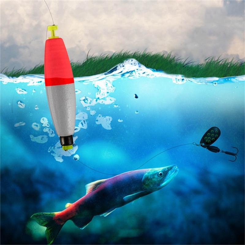 12Pcs Weighted Floats for Fishing Bobbers Fishing Foam Bobbers Fishing Corks Pegs Fishing Bobbers with Pipe Plugs