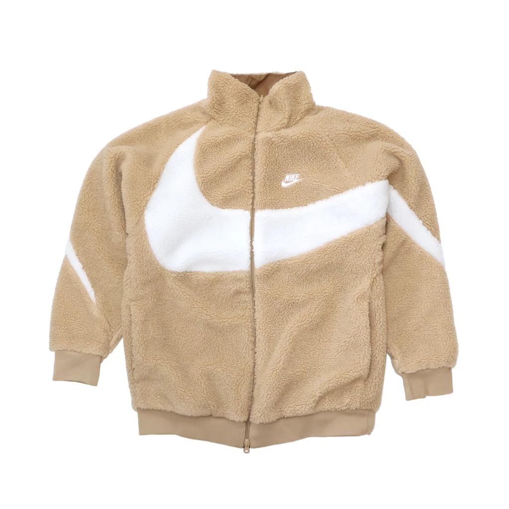 Nike Big Swoosh Reversible Boa Jacket Hemp White