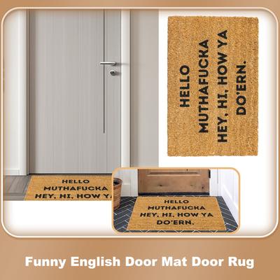 Funny English Door Mat Door Rug Entrance Front Door Outdoor Entrance Porch Mat Polyester Floor Mat