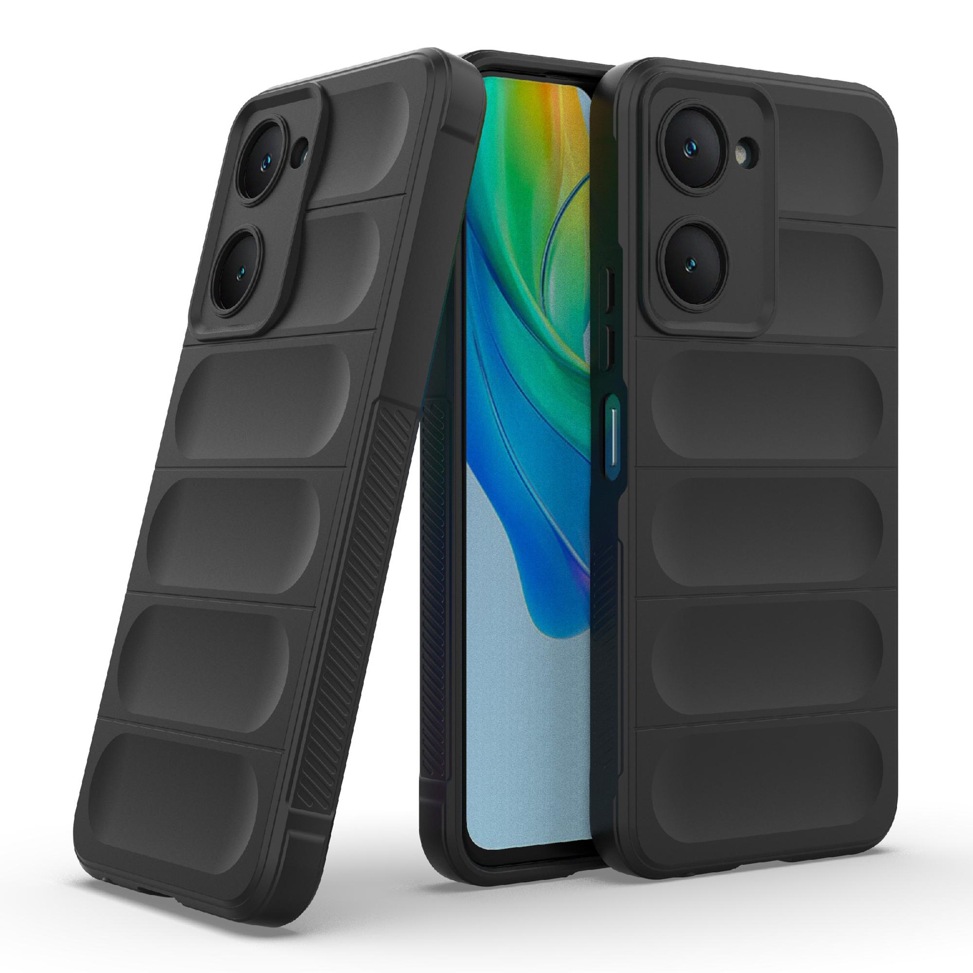 

For vivo Y03/Y18 4G/Y28s 5G Shockproof Case Soft TPU Mobile Phone Cover Black