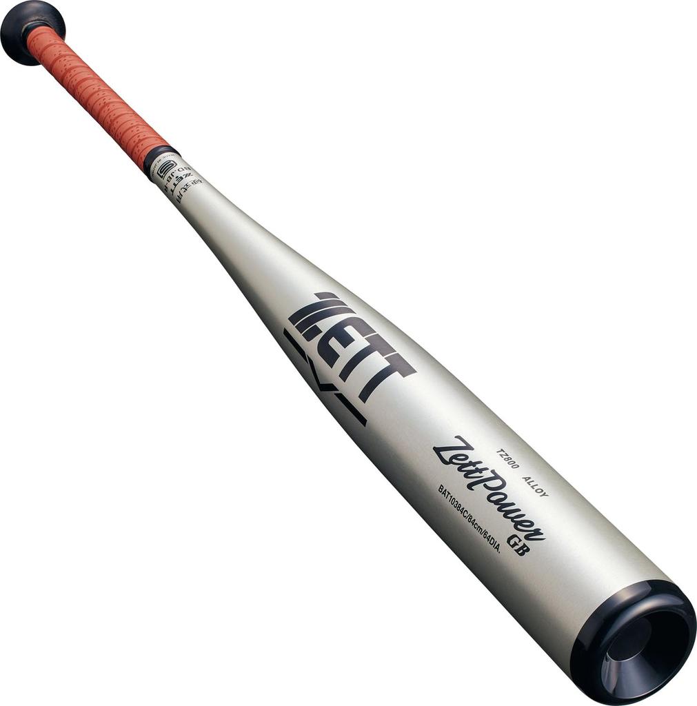 ZETT Power GB Hard Baseball Metal Over Silver Made in BAT10384C Bat, (Super Duralumin), 84cm, 900g, (1300), Japan,