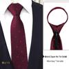 Men's 7cm Easy-Pull Zipper Tie, 1200-Needle Yarn-Dyed Polyester