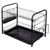 Black 2-tier Dish Drying Rack 51.5x24.5x33 Cm