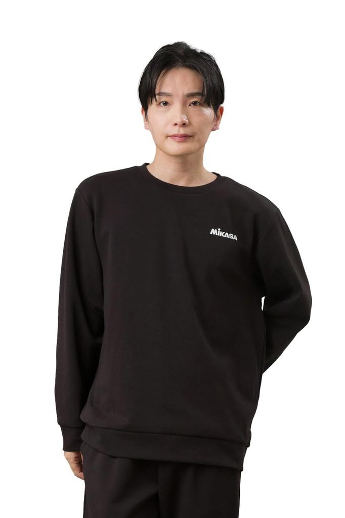 MIKASA Crewneck Size S Sweatshirt, Black, (Unisex) 2631-BKS