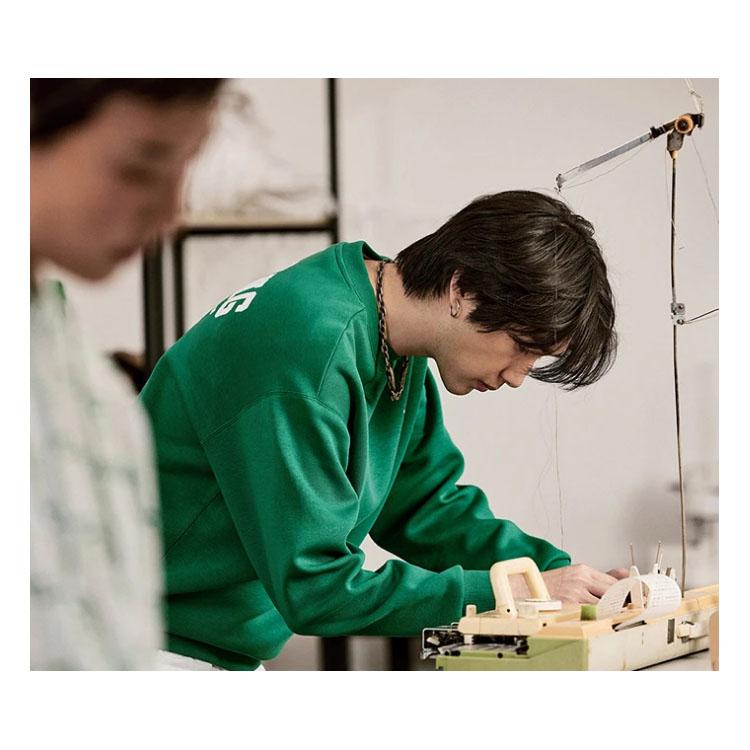 Li Ning Sports Lifestyle Series Letter Pullover Sweatshirt Men Sweatshirt Cool-Pine-Green AWDT379-4