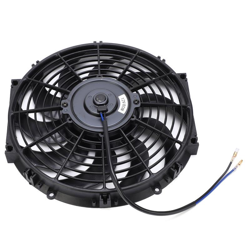 12 Inch Universal Car Slim Push Pull Electric Engine Cooling Fan 12V with Mounting Kit