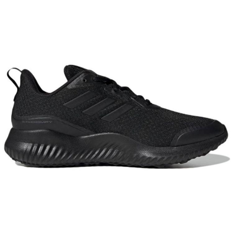 Adidas Alphacomfy Comfortable Lightweight Shock Absorbing Non-Slip Mid-Top Casual Running Shoes Men Sneakers Black GX1790