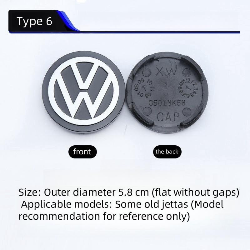 För VOLKSWAGEN VW 56-76mm Bilfälgscenterkåpa Dekal Tillbehör För Volkswagen R-line R GTI Polo Golf Touareg Passat Mago