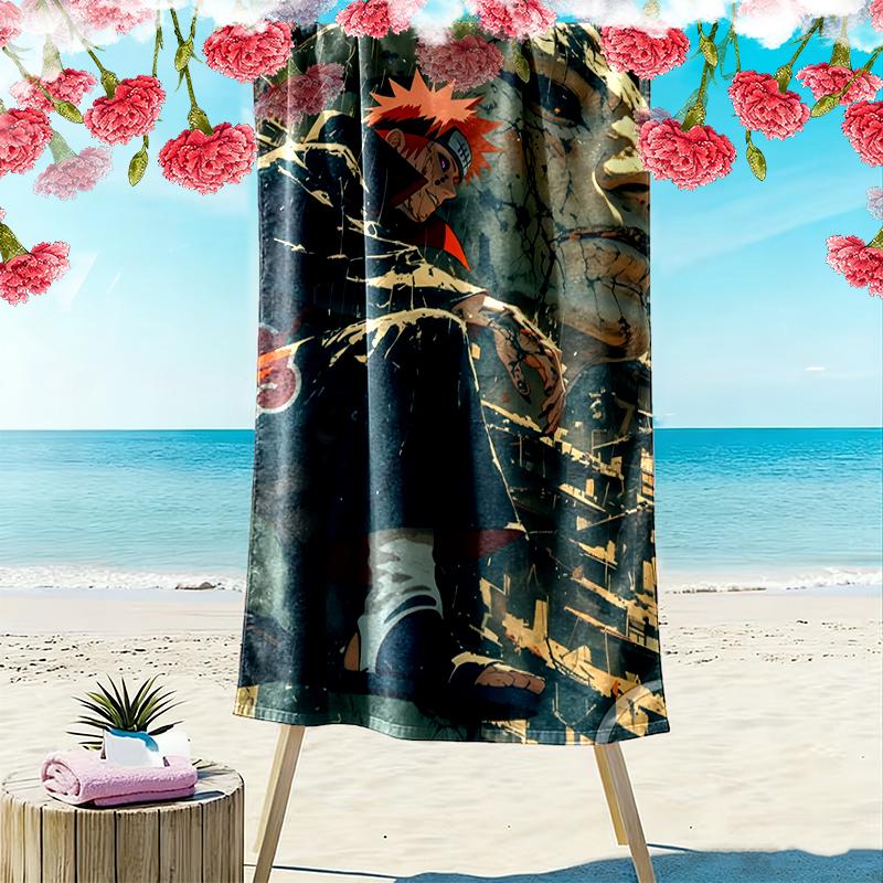 1pc naruto Beach Towel, Multi-functional Beach Towel for Outdoor Activities Beach Swimming and Travel