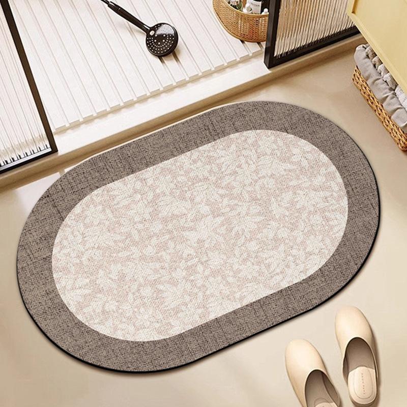 Bathroom Best Floor Mat Diatom Mud Quick Drying Restroom Slip-resistant Mat Toilet Door Moisture-wicking Mat Bathroom Washroom Carpet