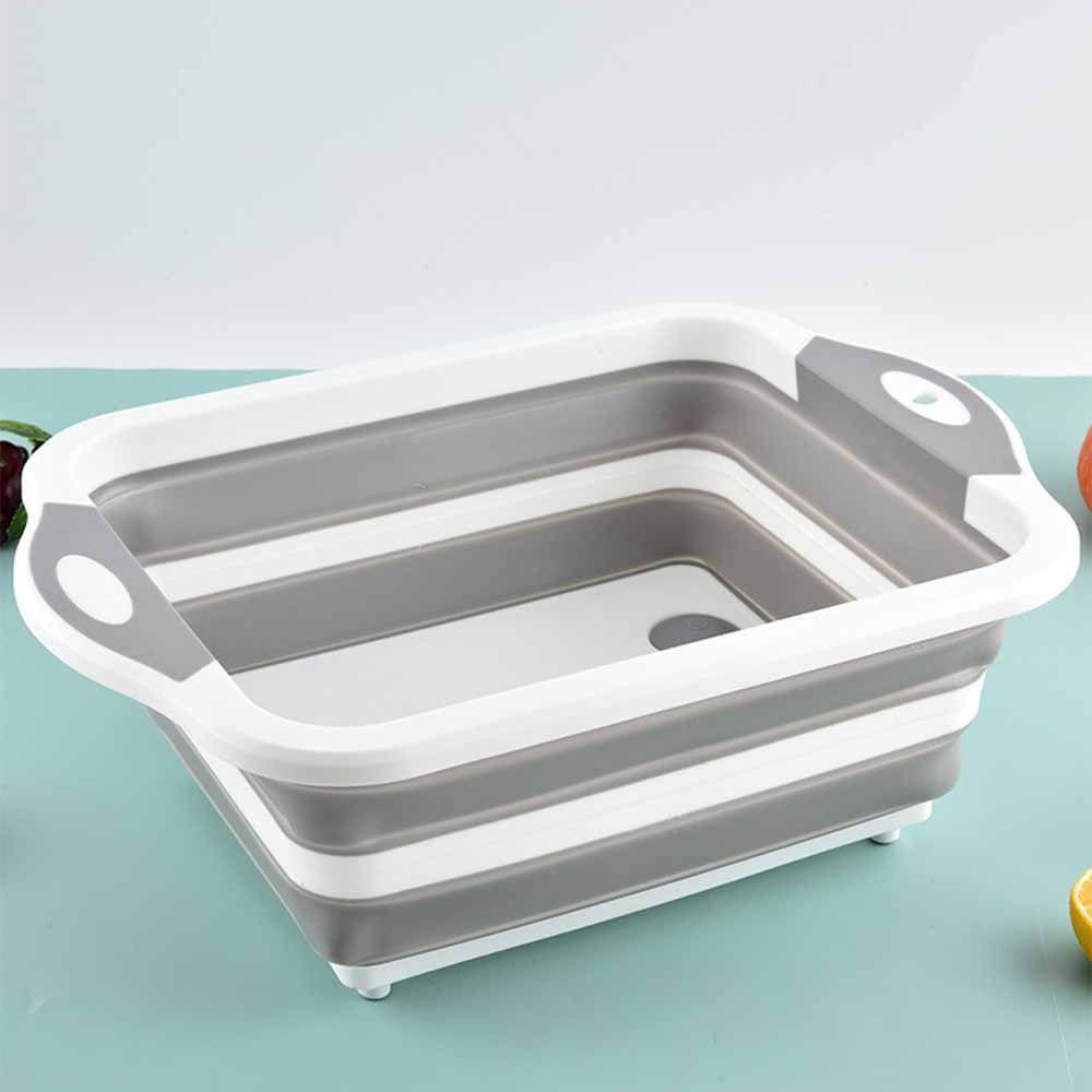 With Colander Collapsible Sink Space Saving Folding Chopping Board  Kitchen Storage