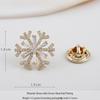Elegant Snowflake Brooch for Women, Luxury Feel, Zirconia Accents, Lapel Pin with Anti-Slip Button