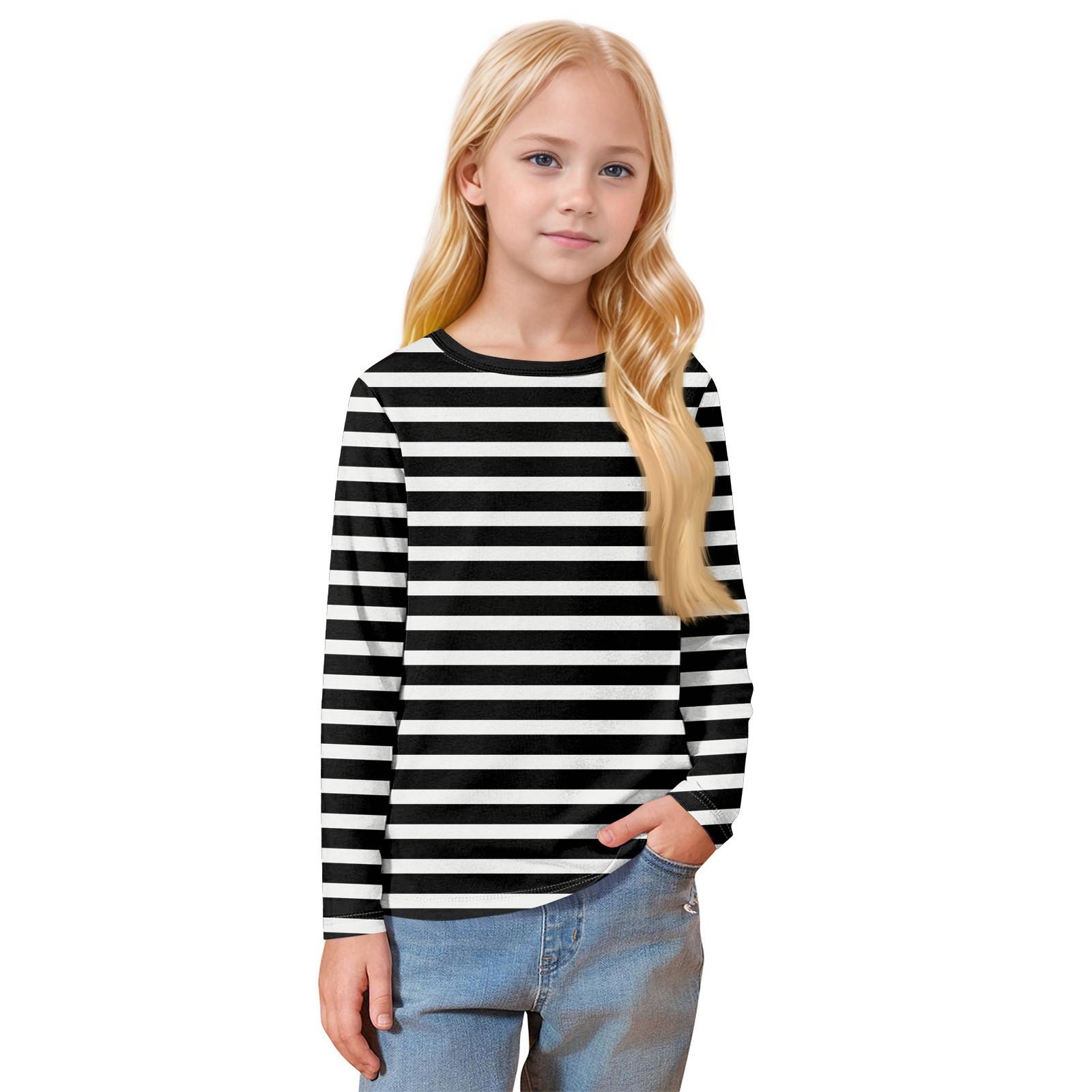 

Детская футболка с длинными рукавами и круглым вырезом, повседневная футболка 110 чёрный