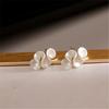 Elegant Ruffle Themed Studs Earrings Fashion Earring Delicate Ear Jewelry Ears Studs Copper Texture for Daily and Party